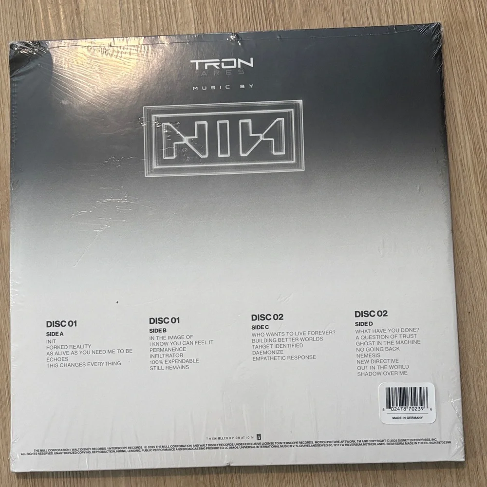 TRON ARES Soundtrack Vinyl - Black and Gray - Picture 3 of 6